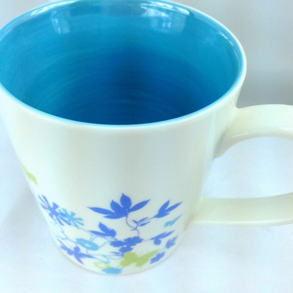 Starbucks 2006 Coffee Mug Mod Floral Butterflies